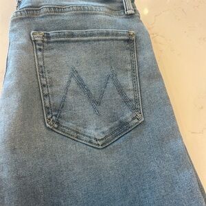 MOTHER Light Blue Denim with Button Detail